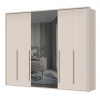 JL Šesťdverová šatníková skriňa Baptiste so zrkadlom a rámom-béžová JL Šesťdverová šatníková skriňa Baptiste so zrkadlom a rámom-béžová