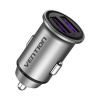 Vention FFEH0 Nabíjačka do auta USB-A, QC3, 30 W, sivá Vention FFEH0 Nabíjačka do auta USB-A, QC3, 30 W, sivá