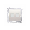 Kryt zásuvky 2x RJ45/RJ12 Simon 54 premium béžový Kryt zásuvky 2x RJ45/RJ12 Simon 54 premium béžový
