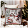 Vianočná gobelínová obliečka na vankúš Vianočný škriatok Viacfarebná 42x42 cm Vianočná gobelínová obliečka na vankúš Vianočný škriatok Viacfarebná 42x42 cm