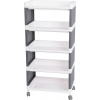 Regál MagicHome Rolly, plastový, 5 políc, 49x29x97 cm, na kolieskach Regál MagicHome Rolly, plastový, 5 políc, 49x29x97 cm, na kolieskach