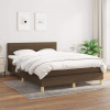 vidaXL Boxspring posteľ s matracom tmavohnedá 140x200 cm látka vidaXL Boxspring posteľ s matracom tmavohnedá 140x200 cm látka