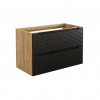 ArtCom Skrinka pod umývadlo LUXOR Black 82-90-2S | 90 cm ArtCom Skrinka pod umývadlo LUXOR Black 82-90-2S | 90 cm