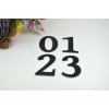 Číslo na dom samostatné: Nairobi - Čierna (RAL 9005) , 15 cm Číslo na dom samostatné: Nairobi - Čierna (RAL 9005) , 15 cm