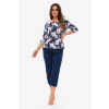 Dámske pyžamo 3XL-5XL Cornette 147/465 Anabel 3/4 tmavo modrá 5XL Dámske pyžamo 3XL-5XL Cornette 147/465 Anabel 3/4 tmavo modrá 5XL