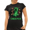 Creeper - dámske tričko s potlačou pre fanúšikov hry Minecraft - Tričkový | L | Čierna | Dámske - super slim Creeper - dámske tričko s potlačou pre fanúšikov hry Minecraft - Tričkový | L | Čierna | Dámske - super slim