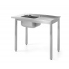 Nakladací stôl pre umývačky riadu s drezom – skrutkový, HENDI, Kitchen Line, 1000x600x(H)850mm Nakladací stôl pre umývačky riadu s drezom – skrutkový, HENDI, Kitchen Line, 1000x600x(H)850mm
