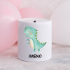 Domovi Biela keramická pokladnička s menom Dinosaurus Rex 9cm Domovi Biela keramická pokladnička s menom Dinosaurus Rex 9cm