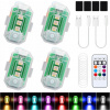4ks Bezdrôtová LED Stroboskopická Lampa Výkonná 8-Farebná. USB s Diaľkovým Ovládaním 4ks Bezdrôtová LED Stroboskopická Lampa Výkonná 8-Farebná. USB s Diaľkovým Ovládaním
