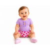Baby Nellys Dojčenské rebrované body s gombíkmi kr. rukáv, Girl - lila, veľ 68 Baby Nellys Dojčenské rebrované body s gombíkmi kr. rukáv, Girl - lila, veľ 68