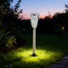 Zapichovacia solárna lampa – 1× teplá biela – chróm – 6 x 38,5 cm Zapichovacia solárna lampa – 1× teplá biela – chróm – 6 x 38,5 cm