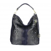 Kožená kabelka potlač krokodýl 1311 modrá Kožená kabelka potlač krokodýl 1311 modrá