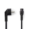 Nedis CEGB10100BK20 - Napájecí Kabel | Úhlová zástrčka Schuko - IEC-320-C5 | 2 m | Černá barva Nedis CEGB10100BK20 - Napájecí Kabel | Úhlová zástrčka Schuko - IEC-320-C5 | 2 m | Černá barva