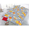 XPOSE® Mikrosaténové obliečky EMOJI - sivé 140x200 cm, 70x90 cm, Mikrosatén XPOSE® Mikrosaténové obliečky EMOJI - sivé 140x200 cm, 70x90 cm, Mikrosatén
