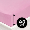 Jersey napínacie prestieradlo na extra vysoký matrac JR-008 Ružová lila 180 x 200 - výška 40 cm Jersey napínacie prestieradlo na extra vysoký matrac JR-008 Ružová lila 180 x 200 - výška 40 cm