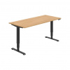 Hobis Pracovný stôl RUN, PO, 3S, 180x64,5-130,5x80 cm, dub/čierna Hobis Pracovný stôl RUN, PO, 3S, 180x64,5-130,5x80 cm, dub/čierna