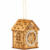 Springos Drevený domček so zvončekmi svietiacimi 6,5x9 cm, vianočná ozdoba Springos Drevený domček so zvončekmi svietiacimi 6,5x9 cm, vianočná ozdoba