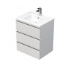 Kúpeľňová skrinka s umývadlom SAT Cube Way 60x71x46 cm biela mat CUBE3D603ZBMOD Kúpeľňová skrinka s umývadlom SAT Cube Way 60x71x46 cm biela mat CUBE3D603ZBMOD
