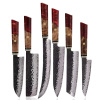 Sada damaškových kuchynských nožov AI 37356 Červená Sada damaškových kuchynských nožov AI 37356 Červená