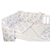 3-dielna sada mantinel s obliečkami Baby Nellys, Zvieratká v lese - šedá, 130x100cm 3-dielna sada mantinel s obliečkami Baby Nellys, Zvieratká v lese - šedá, 130x100cm