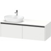 DURAVIT Ketho 2 závesná skrinka pod umývadlo na dosku (umývadlo vľavo), 2 zásuvky, 1400 x 550 x 459 mm, biela matná, K24888L18180000 DURAVIT Ketho 2 závesná skrinka pod umývadlo na dosku (umývadlo vľavo), 2 zásuvky, 1400 x 550 x 459 mm, biela matná, K24888L18180000