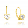 Pozlátené strieborné náušnice MINET SRDIEČKA s bielymi zirkónmi JMAD0015XE01 Pozlátené strieborné náušnice MINET SRDIEČKA s bielymi zirkónmi JMAD0015XE01