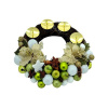 Ligotavý adventný veniec zeleno zlatý Ligotavý adventný veniec zeleno zlatý