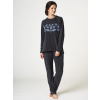 Dámske pyžamo - domáce oblečenie - z teplého polaru L Grafit Dámske pyžamo - domáce oblečenie - z teplého polaru L Grafit
