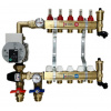 Rozdeľovač podlahového vykurovania 8 okruhov s el. čerpadlom, zmiešavanie 30°C - 70°C, ventily a prietokomery WGL3070-8