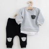 NEW BABY Dojčenská súprava tričko a tepláčky New Baby Brave Bear ABS sivá Veľ. 56