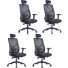 Mercury 4PACK Kancelářská stolička ARES černá (4 ks) Mercury 4PACK Kancelářská stolička ARES černá (4 ks)