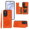 Kožený kryt MANDALA na Huawei P50 - Oranžová Kožený kryt MANDALA na Huawei P50 - Oranžová