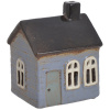 Keramický domček svietnik modrý s tmavou strechou Keramický domček svietnik modrý s tmavou strechou