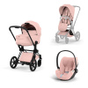Cybex Platinum CYBEX Priam 5.0 Travel Set + Cloud T Plus - Style Collection peach pink 2026 matt black Cybex Platinum CYBEX Priam 5.0 Travel Set + Cloud T Plus - Style Collection peach pink 2026 matt black