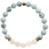 Stopery so zirkónmi, howlite a ruženín 8mm Obvod zápästia: M 17 cm Stopery so zirkónmi, howlite a ruženín 8mm Obvod zápästia: M 17 cm