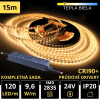 LEDprodukt 15m PROFI LED pásik 120LED/m SMD2835 9,6W/m prúd. driver teplá biela IP20 24V - Kompletná sada LEDprodukt 15m PROFI LED pásik 120LED/m SMD2835 9,6W/m prúd. driver teplá biela IP20 24V - Kompletná sada