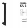 FT - MADLO kód K02 Ø 25 mm ST ks Rozteč madla: 200 mm, Dĺžka: 225 mm, Rozmer profilu madla: Ø 25 mm CIM - čierna matná (FNO) FT - MADLO kód K02 Ø 25 mm ST ks Rozteč madla: 200 mm, Dĺžka: 225 mm, Rozmer profilu madla: Ø 25 mm CIM - čierna matná (FNO)