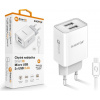 Chytrá síťová nabíječka ALIGATOR 2,4A, 2xUSB, smart IC, bílá, micro USB kabel CHA0041 Chytrá síťová nabíječka ALIGATOR 2,4A, 2xUSB, smart IC, bílá, micro USB kabel CHA0041