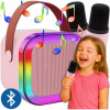 KARAOKE SÚPRAVA 2 MIKROFÓNY + BEZDRÔTOVÝ BLUETOOTH REPRODUKTOR PRE DETI PRO KARAOKE SÚPRAVA 2 MIKROFÓNY + BEZDRÔTOVÝ BLUETOOTH REPRODUKTOR PRE DETI PRO