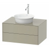 DURAVIT White Tulip závesná skrinka pod umývadlo na dosku, 2 zásuvky, 800 x 550 x 408 mm, taupe matná, WT498506060 DURAVIT White Tulip závesná skrinka pod umývadlo na dosku, 2 zásuvky, 800 x 550 x 408 mm, taupe matná, WT498506060