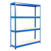 Manutan Expert Kovový regál Rapid 1, 198 x 152,5 x 61 cm, 440 kg/polica, 4 laminované police, modrý Manutan Expert Kovový regál Rapid 1, 198 x 152,5 x 61 cm, 440 kg/polica, 4 laminované police, modrý