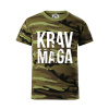 Nápis Krav Maga - Detské maskáčové tričko - 104-110cm / 3-4 roky ( Zelený maskáč ) Nápis Krav Maga - Detské maskáčové tričko - 104-110cm / 3-4 roky ( Zelený maskáč )