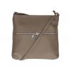 Kožená kabelka na rameno 147 tmavá šedohnedá Made in Italy Kožená kabelka na rameno 147 tmavá šedohnedá Made in Italy