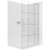 CERANO - Sprchová zástena Walk-in Onyx L-pravá vzpera - 8 mm - chróm, industriálne sklo - 90x200 cm CERANO - Sprchová zástena Walk-in Onyx L-pravá vzpera - 8 mm - chróm, industriálne sklo - 90x200 cm