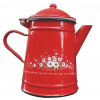 Kanvica na kávu 0,5 L s kvetmi (kanvica na kávu červená smaltovaná s kvetmi ) Kanvica na kávu 0,5 L s kvetmi (kanvica na kávu červená smaltovaná s kvetmi )