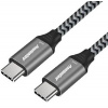 PremiumCord USB-C kabel ( USB 3.2 GEN 2, 3A, 60W, 20Gbit/s ) bavlněný oplet, 1m PremiumCord USB-C kabel ( USB 3.2 GEN 2, 3A, 60W, 20Gbit/s ) bavlněný oplet, 1m