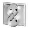 Orno Dvojitá zásuvka Luna 2x2P+Z, 16A, 250V, PT-6LR, strieborná Orno Dvojitá zásuvka Luna 2x2P+Z, 16A, 250V, PT-6LR, strieborná