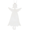 Drevený anjel na zavesenie biely 10 cm Drevený anjel na zavesenie biely 10 cm
