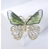 Prepracovaná brošňa v tvare motýľa so zelenými krídlami Prepracovaná brošňa v tvare motýľa so zelenými krídlami