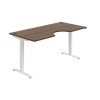 Hobis Pracovný stôl Motion Ergo, ZO, 2S, 180x70,5-120,5x90 cm, orech/biela Hobis Pracovný stôl Motion Ergo, ZO, 2S, 180x70,5-120,5x90 cm, orech/biela
